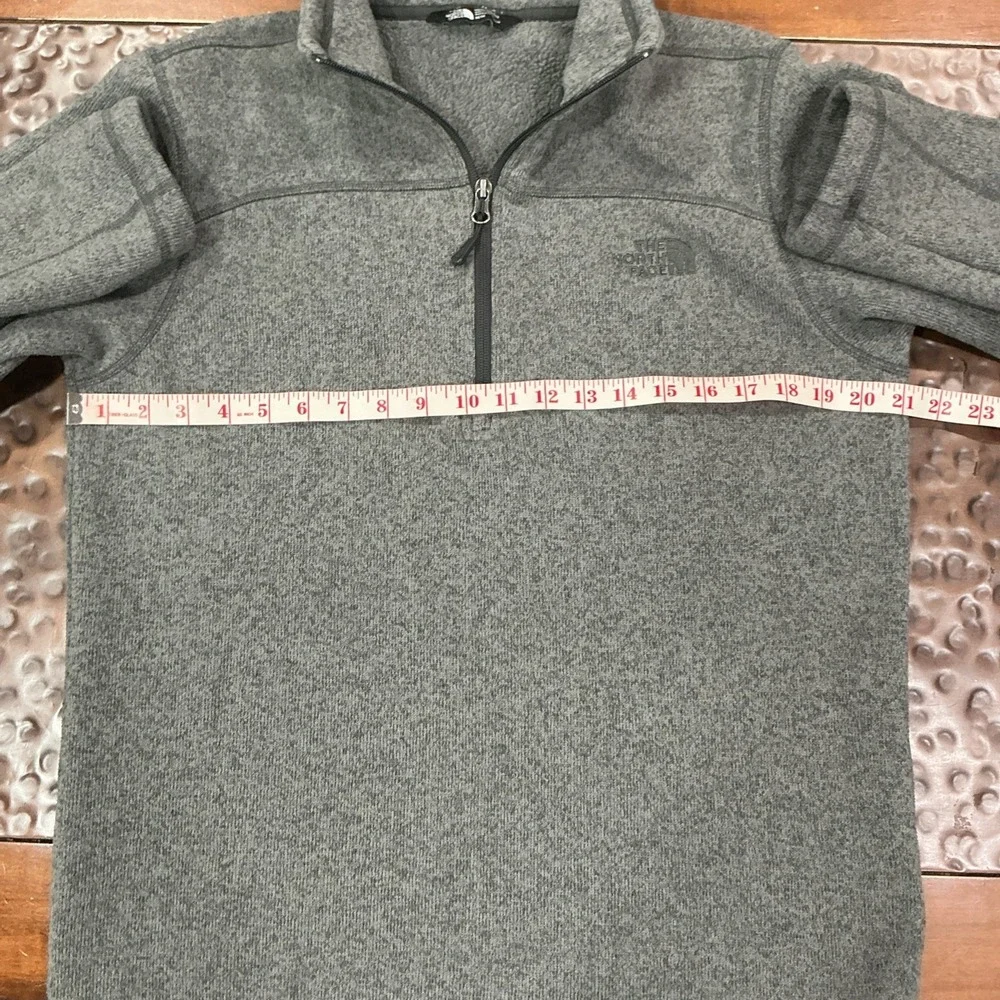 The North Face Gray 1/4 Zip-Up Sweater Fleece Pullover Jacket Medium, Cabincore
